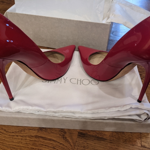 RARE - Jimmy Choo Red Patent Leather Heels - Picture 8 of 11